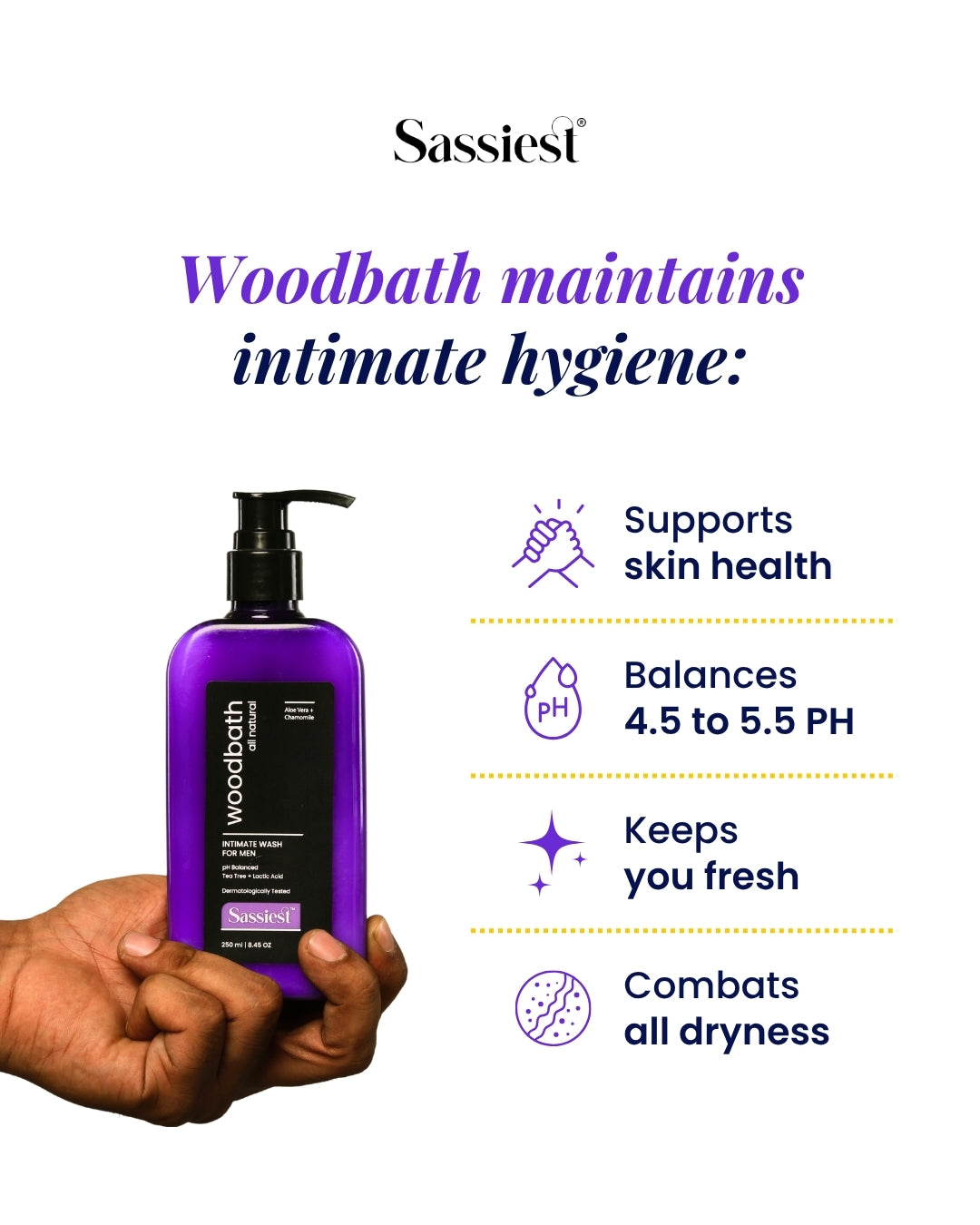 Sassiest Woodbath Intimate Wash For Him 250ML