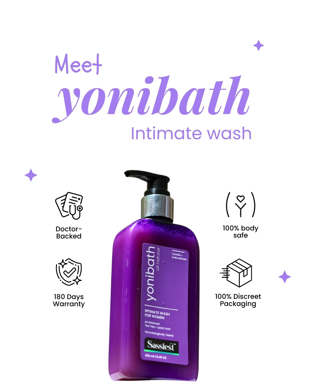 Sassiest Yonibath Intimate Wash For Her 250ML